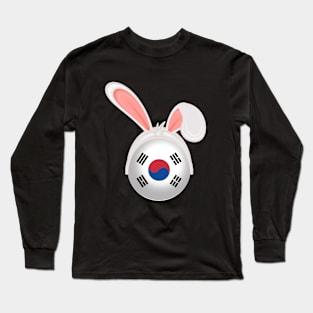 happy easter South Korea bunny ears flag cute designs Long Sleeve T-Shirt